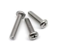 50X M1 M1.2 M1.4 M1.6 M2 M2.5 M3 M4 Mini Micro Piccola Leggera Nera A2 304 Acciaio Inossidabile Vite a Testa Cilindrica a Croce Bullone Tondo(304 stainless steel,5MM_M1.2)