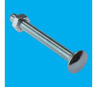 50x M10 X 100mm Trasporto Bullone e Dado, Pan Testa, Cromo Acciaio, Forte Coach