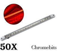50x Marine LED Rosso 12V Interno Striscia Lampada Luce Barra Barca Camper Auto