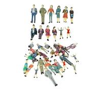 50X Mini figure di persone in scala 1:36 casa delle bambole persone realistiche dipinte a mano diorama figure per modellismo treno scene artigianato