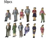 50x Modello Binari Treno Scala Slot Auto 1:3 2 Dipinto Personaggi Passeggero