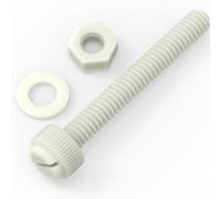 50x Naturale, viti a testa zigrinata, Bulloni e Dadi, Rondelle, M6 x 50mm in Nylon plastica - Acrilico Viti