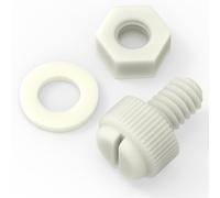 50x Naturale viti zigrinata, Bulloni Dadi Rondelle, M6x 10mm, Nylon