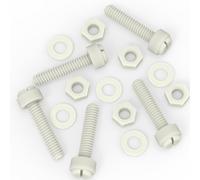 50x Naturale viti zigrinata, Bulloni Dadi Rondelle, M6x 30mm, Nylon