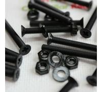 50x Nylon, viti testate a svasatae in plastica per macchine,M3x 25mm Nero