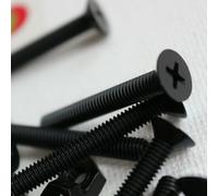 50x Nylon, viti testate a svasatae in plastica per macchine,M4x 30mm Nero