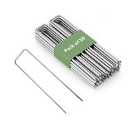 50x picchetti a U IronPEG acciaio zincato 200 mm lunghezza 30 mm fissaggio terre