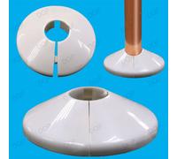 50x Plastica Bianco Radiatore Tubo Collari, Per 15mm Tubi Comodo Pavimento Cover