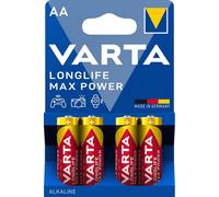 50x Varta Longlife / Max Power Mignon AA batteria 1,5 Volt ALCALINA blister da 4