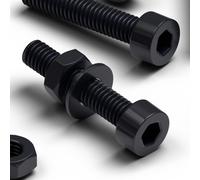 50x vite Esagono incassato Nylon Nero, plastica per macchine, M3x 20mm