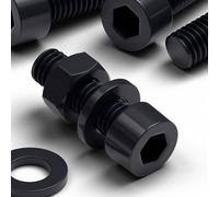 50x vite Esagono incassato Nylon Nero, plastica per macchine, M6x 20mm