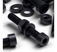 50x vite Esagono incassato Nylon Nero, plastica per macchine, M6x 40mm