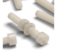 50x vite Esagono incassato Nylon, plastica per macchine, M6x 40mm