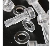 50x viti a esagono incassato trasparenti in policarbonato M6 x 20 mm