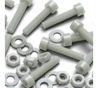 50x viti testa incassata PA66 GF M4 x 20 mm + dadi e rondelle