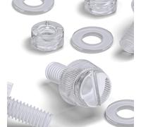 50x Viti Zigrinata, Bulloni Dadi Rondelle, M4x 10mm, Acrilico