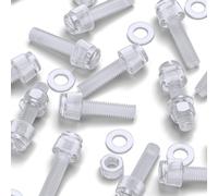 50x Viti Zigrinata, Bulloni Dadi Rondelle, M5x 20mm, Acrilico