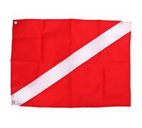 50x35cm Diver Down Warning Flag | Rectangular Dive Flag Scuba Diving Spearfishing Freediving Diver down Boat for Scuba Dive Spearfishing Freediving