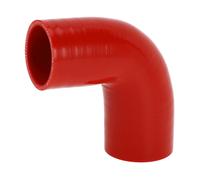 51-57mm ID 102mm 4.02" Lungo 90 gradi Tubo flessibile silicone per auto rosso