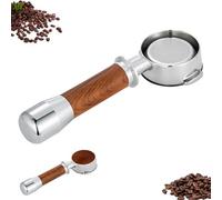 51/58mm Bottomless Portafilter, 58mm Bottomless Coffee Portafilter, Coffee Brewing Replacement for Home Bar Commercial Use, Professional Espresso Accessory (58mm,Two-Spout)