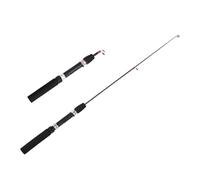51/60/80/100 CENTIMETRI Inverno Gamberetti Canna Da Pesca Nel Ghiaccio Canna Da Pesca Invernale Portatile In Fibra di Carbonio Fiume per la pesca, i viaggi(Black EVA)