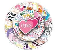 51 adesivi dell'amicizia per scrapbooking - Best Friends Forever, adesivi estetici in vinile per bottiglie d'acqua, laptop, valigie, quaderni, caschi, auto, diari e decorazioni fai da te