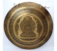 51 cm, 50,8 cm Buddha intagliato Super Sound tibetano tempio guarigione Gong dal Nepal