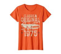51° Compleanno 1975 Auto d'Epoca Maglietta, Donna, Arancio, S