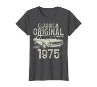 51° Compleanno 1975 Auto d'Epoca Maglietta, Donna, Grigio Scuro, L