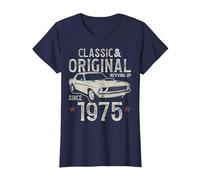 51° Compleanno 1975 Auto d'Epoca Maglietta, Donna, Navy, L