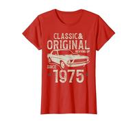 51° Compleanno 1975 Auto d'Epoca Maglietta, Donna, Rosso, 3XL