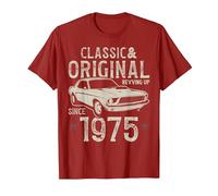 51° Compleanno 1975 Auto d'Epoca Maglietta, Uomo, Mirtillo Rosso, L