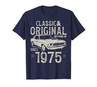 51° Compleanno 1975 Auto d'Epoca Maglietta, Uomo, Navy, 5XL