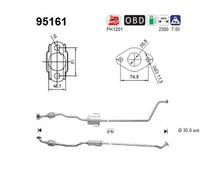 51 KW 69 CV CATALIZZATORE PER Toyota Aygo B4 1.0