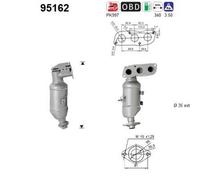 51 KW 69 CV CATALIZZATORE PER Toyota Yaris P9 1.0 GPL