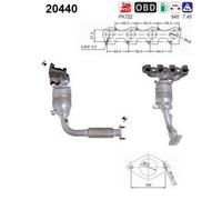 AS Catalizzatore per Ford Street KA RL2 1.6 – 70 kW (95 CV)