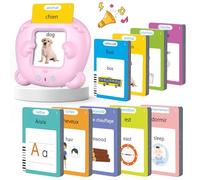 510 Parole Carte Flash Parlanti Montessori Francese Carte educative per Bambini Talking Flash Cards 255 fogli di 3+ anni Giocattoli educativi Regali di compleanno per Bambini(Francese Rosa 510)