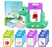 510 Parole Flash Cards Bilingui Francesi/Inglese per Imparare a Parlare 3-6 Anni, con Animali, Colori, Numeri, Gioco Prescolare per Sviluppo del Linguaggio-Verde