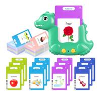 510 Parole Flash Cards Francesi per Imparare a Parlare 3-6 Anni, con Animali, Colori, Numeri, Gioco Prescolare per Sviluppo del Linguaggio-Verde