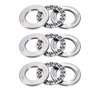 51105 Cuscinetti reggispinta a sfere 25mm x 42mm 11mm Direzione di rotolamento unidirezionale in acciaio legato 3 pezzi