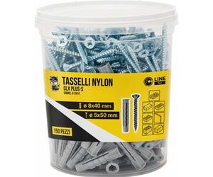 511811 Q.TA' 1 C BARATTOLO 150 TASSELLI NYLON CLX PLUS-S 8X40 C/V