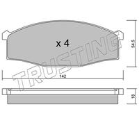 513.0 TRUSTING Kit pastiglie freno, Freno a disco per NISSAN
