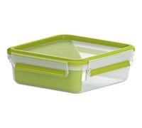 LAGOSTINA Emsa clip & go, contenitore sandwich, con inserti, cm 22.5x16.3x5.8 trasparente/verde chiaro - 4009049449296