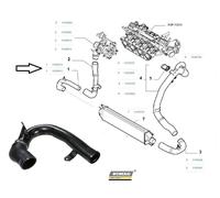 51838612 Manicotto Intercooler Originale Grande Punto Mito 1.6 1.9 Multijet