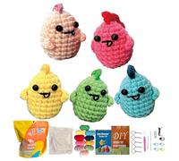 51buyoutgo Dinosauri Starter Kit per principianti per adulti, animale facile fai da te per principianti impara a lavorare all'uncinetto, carino divertente avanzato crochetta crochetta uncinetto