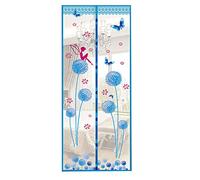 51buyoutgo Zanzariera per porte per tenere fuori le mosche, doppia zanzariera magnetica per porte del patio, zanzariera per porta, zanzariera per porte, zanzariere con magneti, 90 x 210 cm blu