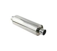51m 63mm Tubo Di Scarico Silenziatore In Acciaio Inox Argento Universale Per Auto Risonatore Dritto Silenziatore Sportivo Doppia Terminale Scarico(ZZ401-BL)