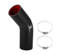 51mm 2" ID 45 Grado Auto Silicone Tubo Tubatura con Morsetti Nero Rosso