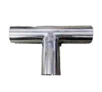 51mm 2" Pipe OD Butt Welding Auto Tee 3 Way SUS 304 Stainless Steel Fitting Spliter Homebrew Beer Wine