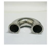 51mm O/D 304 Stainless Steel Fits Ferrule OD 64mm Ferrule 180 Degree Elbow Pipe Fitting Tri Clamp
